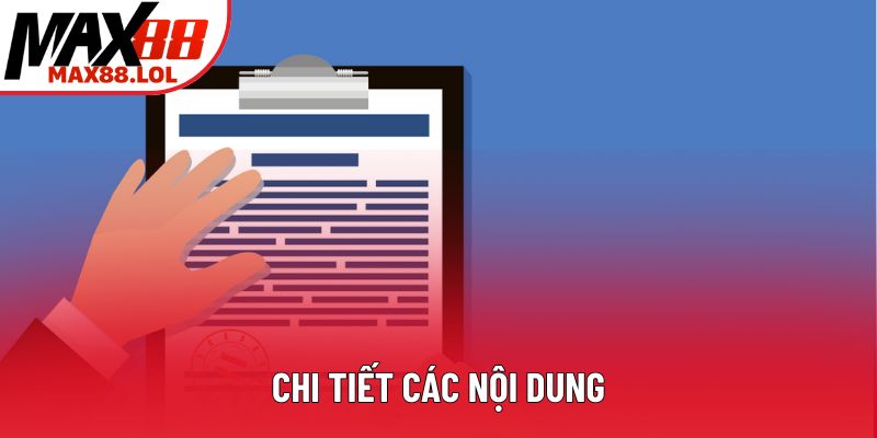 Chi tiết các nội dung Chi tiết các nội dung
